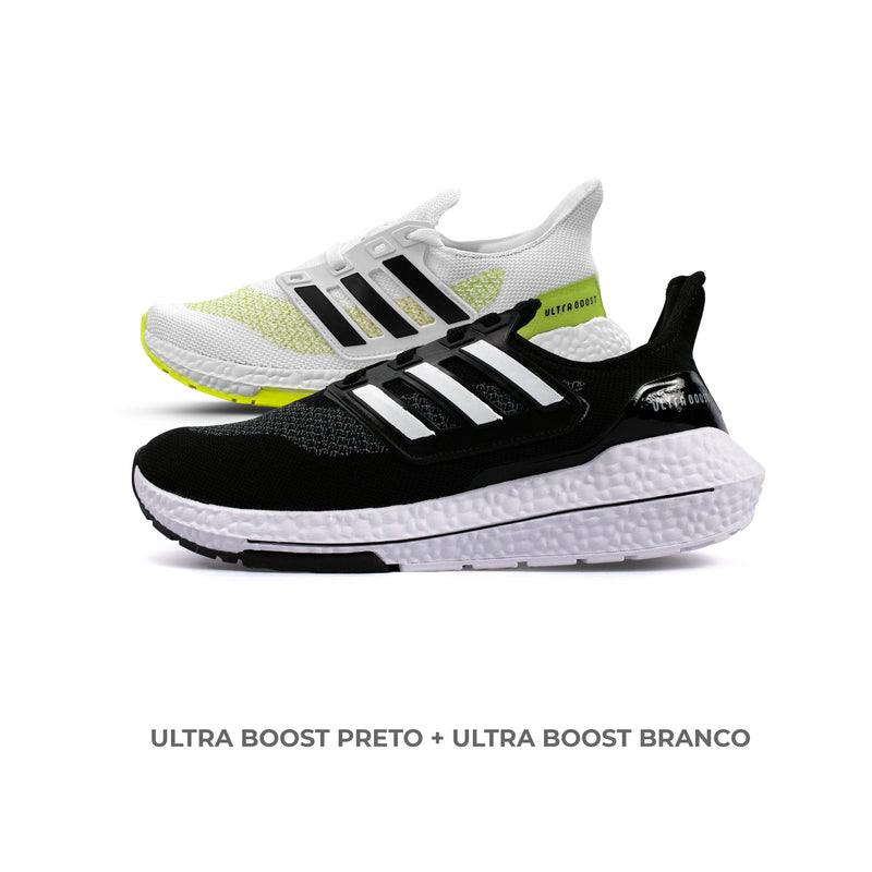 Ultra Boost Preto + Ultra Boost Branco - Masculino