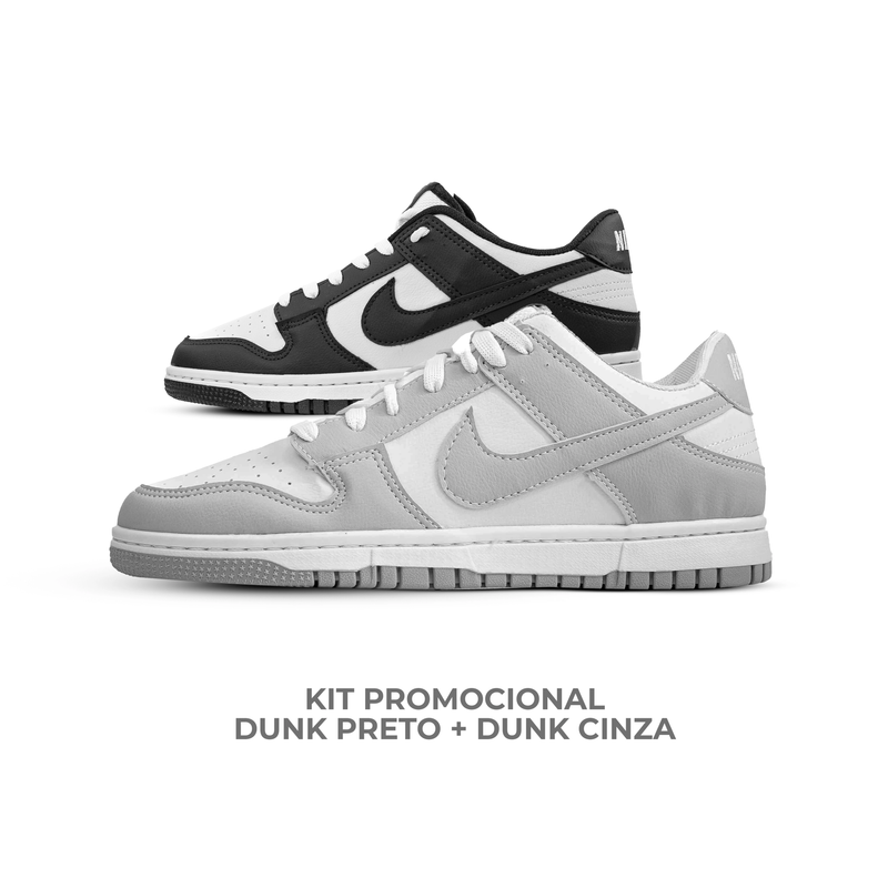 Kit Dunk Cinza + Dunk Preto