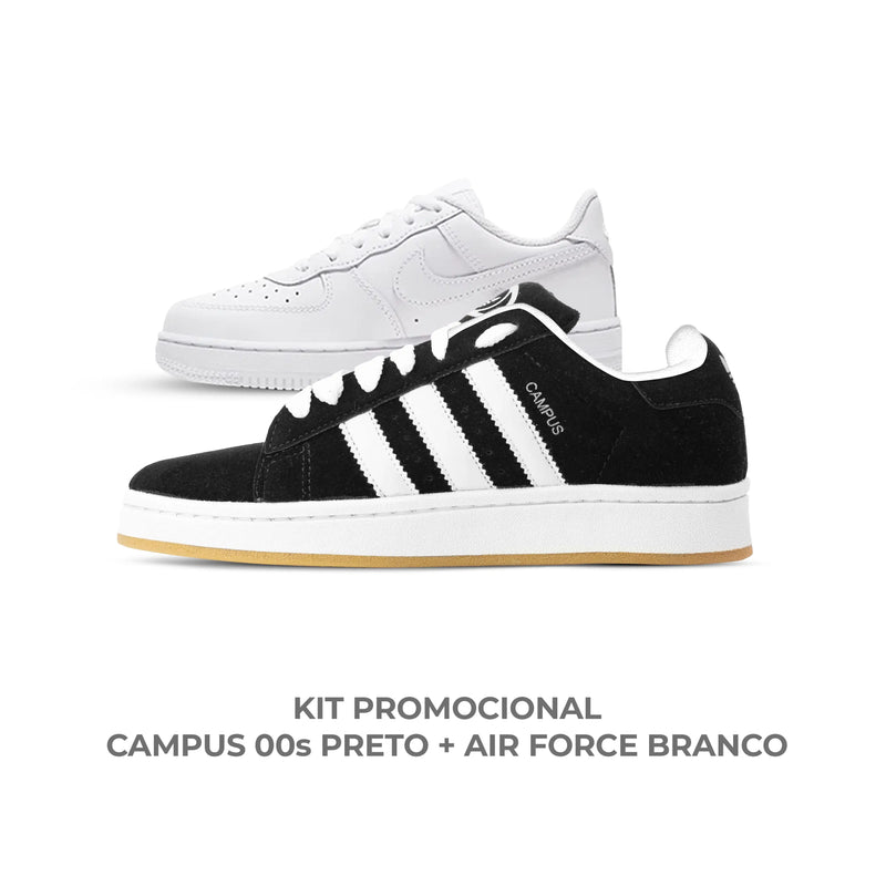 Kit Ad. Campus Preto + Air Force Branco