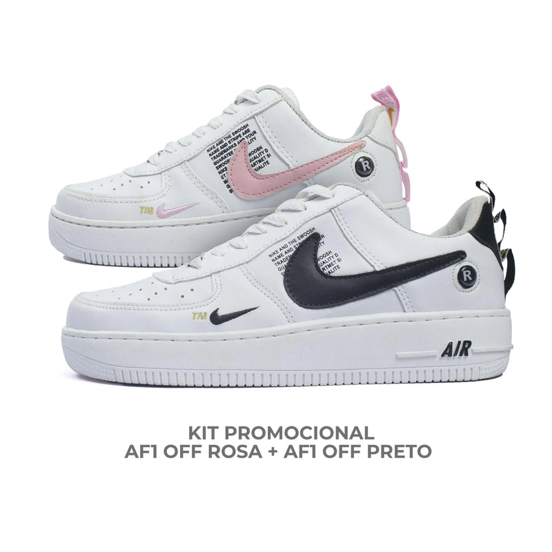 Kit Air Force Off Rosa + Air Force Off Preto [COMPRE 1 LEVE 2]