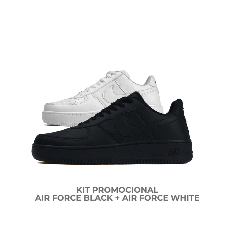 Kit Air Force Preto + Air Force Branco [COMPRE 1 LEVE 2] Grade Alta 44 ao 49
