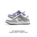 Kit Dunk Cinza + Dunk Lilás [COMPRE 1 LEVE 2]