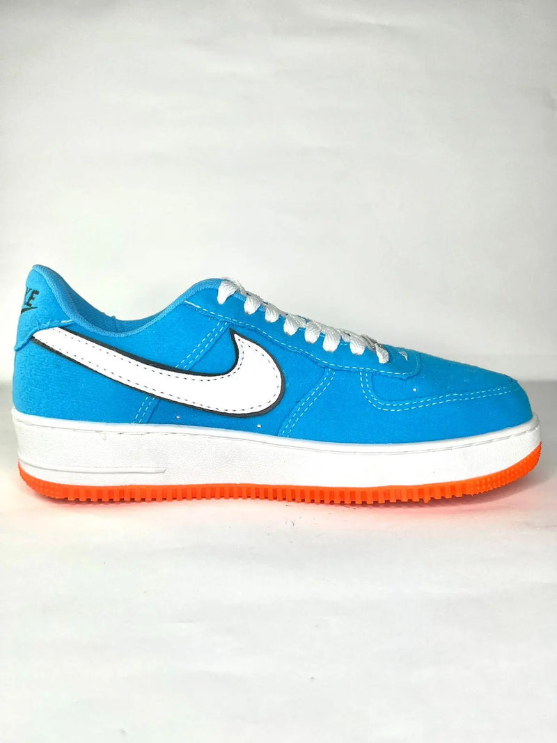 Tênis Air Force  One Camurça Azul Laranja