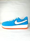 Tênis Air Force  One Camurça Azul Laranja