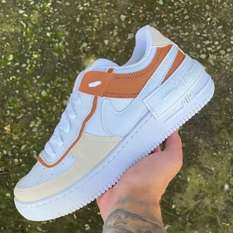 Tênis Air Force  One  Shadow Branco Marron