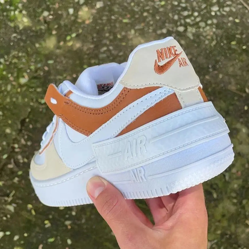 Tênis Air Force  One  Shadow Branco Marron