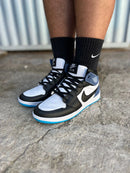 Tênis Air Jordan 1 Preto Branco Azul Calçados Store Raga