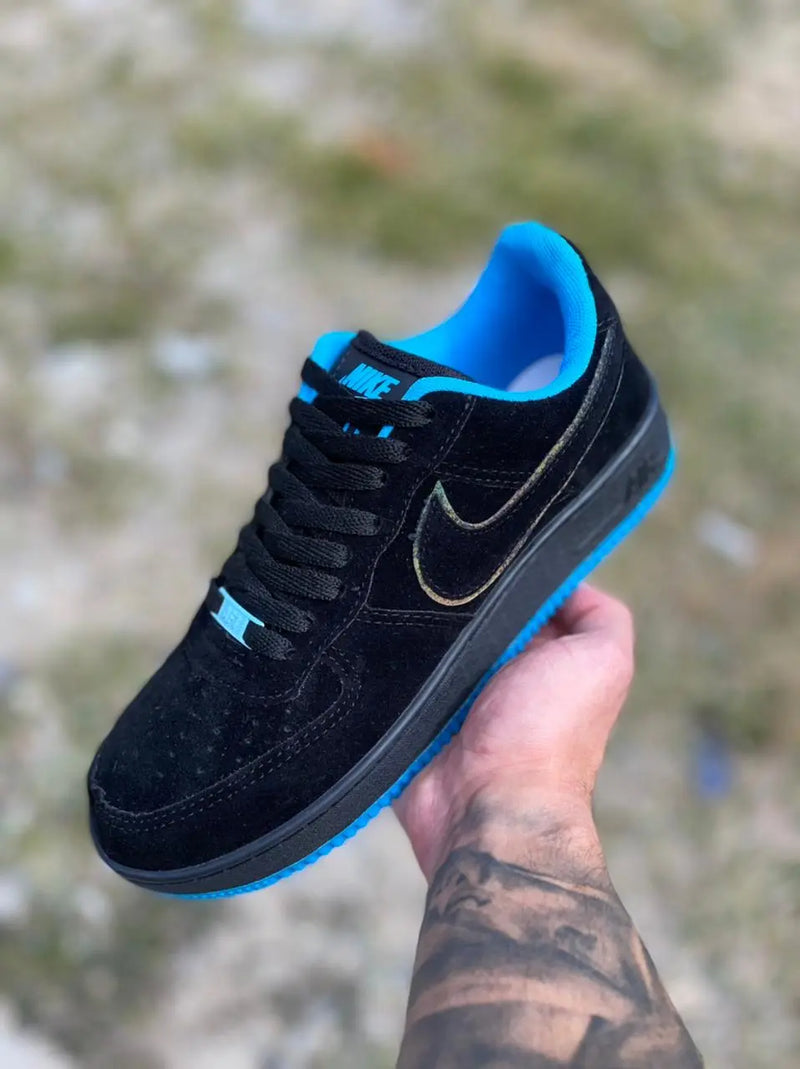 Tênis Air force One Preto Azul Calçados Store Raga