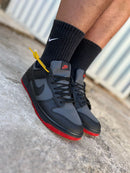 Tênis Dunk low Preto Vermelho Calçados Store Raga