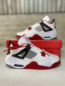 Tênis Jordan 4 Branco Vermelho Calçados Store Raga