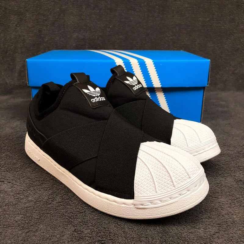 Tênis Slip On Preto Branco Calçados Store Raga