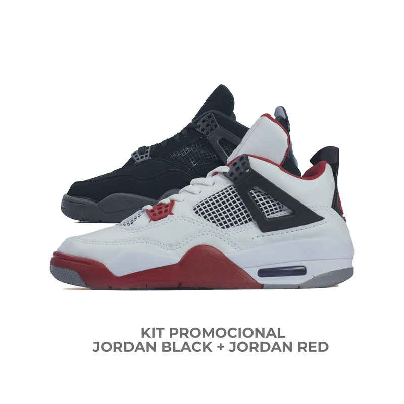 Kit Air Jordan 4 Red + Air Jordan 4 Black